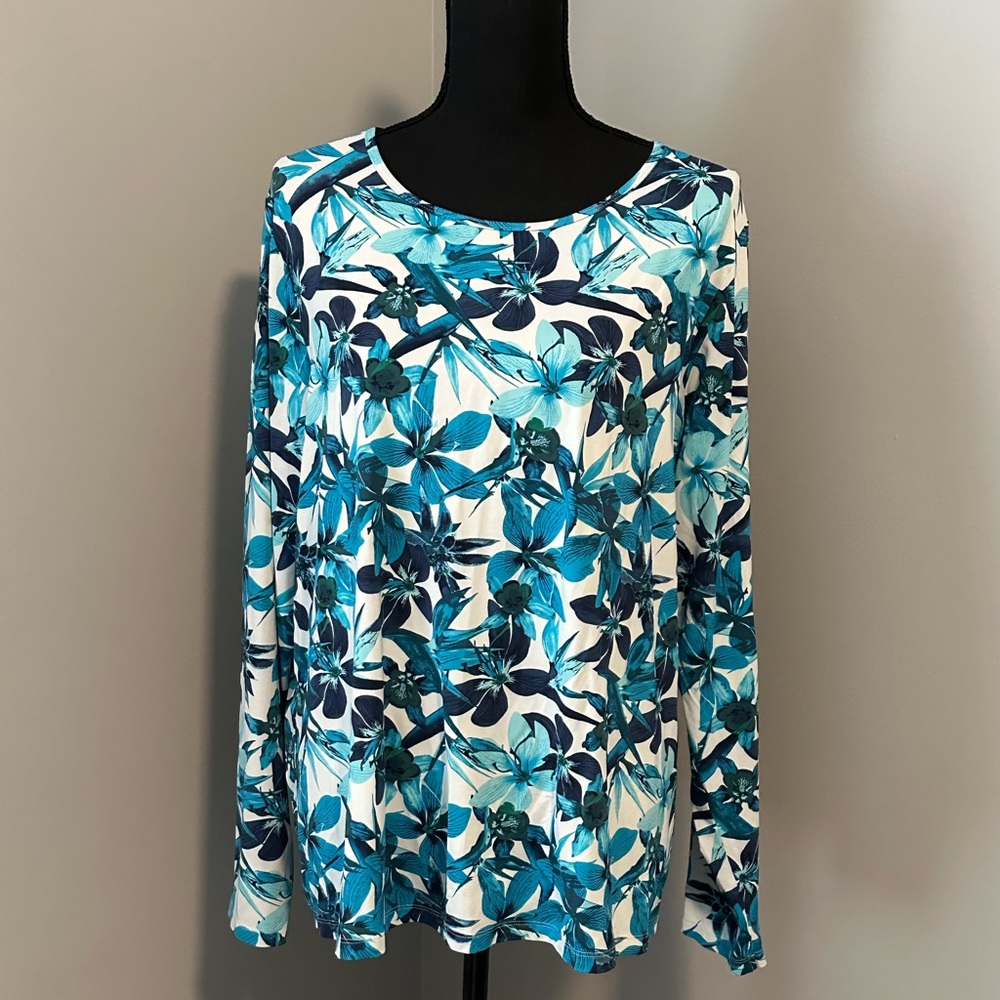 Lands’ End Ladies Rash Guard / Cover Up / SPF 50